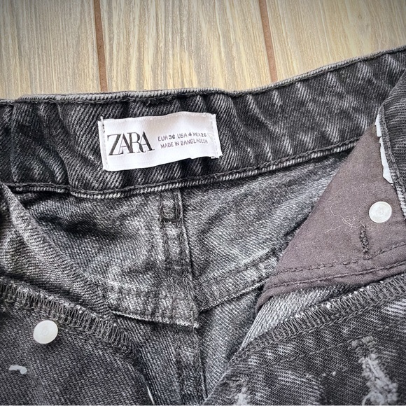 Zara HIGH RISE DENIM SHORTS - Picture 4 of 4